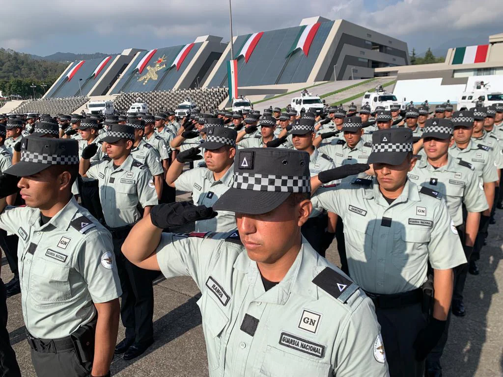 Integrantes de la Guardia Nacional en formación